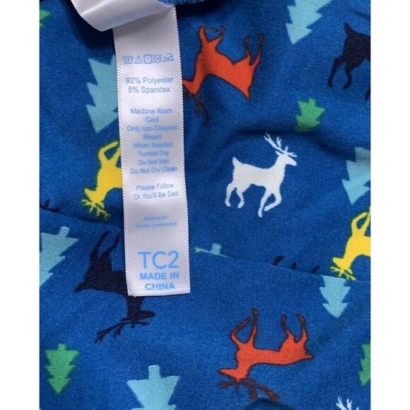 LuLaRoe‎ Womens Leggings Size TC2 Reindeer Dream Christmas Holiday Plus 18+ NWT - Picture 4 of 4